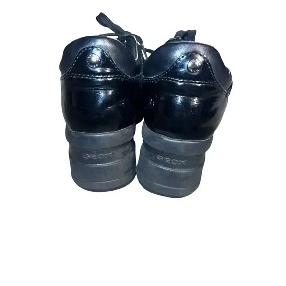GEOX Respira Wedge Sneakers - Black - Size 9 - Minimalist Monochrome Emo Style - Picture 3 of 6